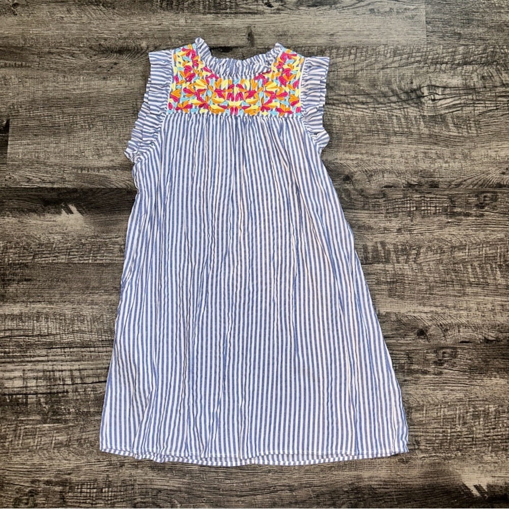 JODIFL Blue and White Sleeveless Sundress
